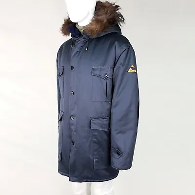 MAMMUT EXPEDITION Parka Gabardine Coat Jacket Fur Suede Trim Elbow Hood 3XL 4XL • $450