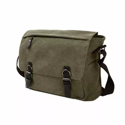 Retro Unisex Canvas Satchel Messenger Shoulder Man Bag Durable Long Strap • £22.48