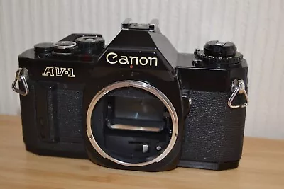 Canon Av-1  Black 35 Mm Camera Body.  Not Working  Sold As Spares / Repair. • £15.50