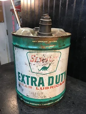 Vintage Sinclair  5 Gallon Motor Oil Can Metal Handle 1969 Gear Lube Can • $90