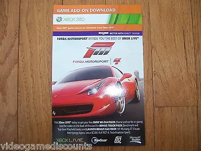 Forza Motorsport 4 DLC Code Xbox 360 Bonus Track & Car Pack - TRUSTED SELLER! • £18.99