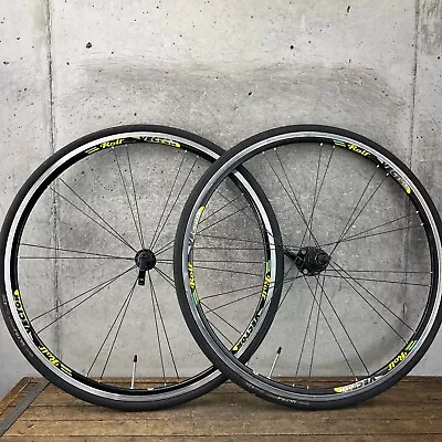 Rolf Vector 700c Wheel Set  20 24 Hole 130 Mm Aero Race Bike Yellow Vintage   A2 • $249.99