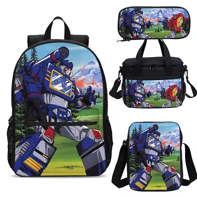 Transformers G1 Optimus Prime Kids School Backpack Cooler Lunch Bag Pen Case Lot • $37.99