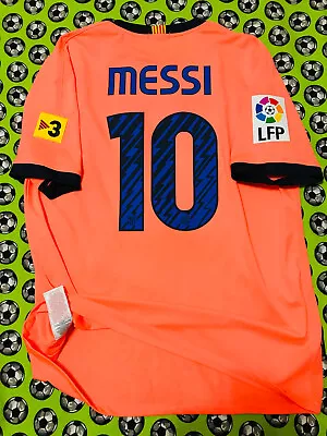 VERY RARE Nike FC Barcelona 3rd Soccer Football Jersey 2010 2011 Lionel Messi XL • $175