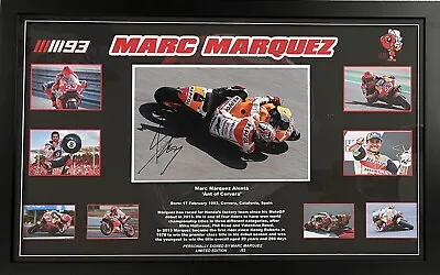 MARC MARQUEZ Signed Photo 8x12 MotoGP World Champion Buy Genuine FRAMED COA • $321.16