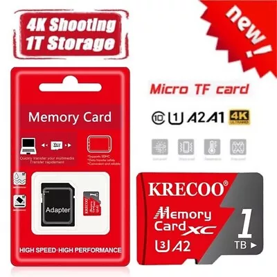 Micro SD Card SDHC SDXC Memory Card TF Class 10 32GB 64GB 128GB 256GB & Adapter • £1.25