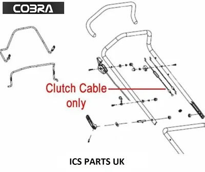 Cobra M51SPB Lawnmower Clutch Drive Cable 29100116202 Driven Cord Assembly • £13.99