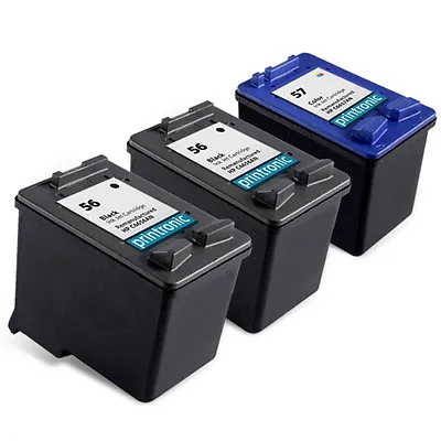 $21.99 • Buy Recycled HP 56 57 Ink (C6656AN C6657AN) For HP Deskjet 5550 5150 450 5650 3PK