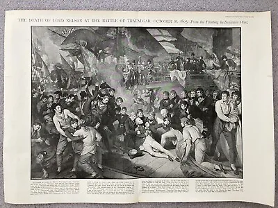 £15.99 • Buy 1900 Print - Death Of Lord Nelson, Battle Of Trafalgar