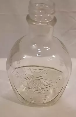 Vintage 1976 Log Cabin Syrup Glass USA Patriot 1776 Embossed Bicentennial Bottle • $7.49