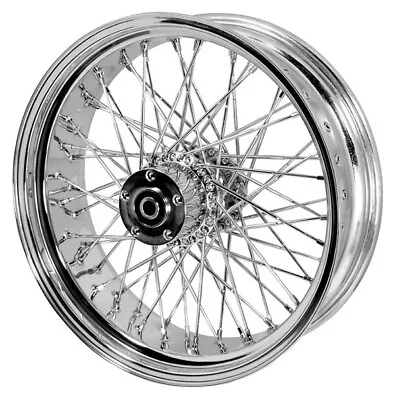 60 Spoke Chrome Rear Wheel 18  X 5.5  For Custom Chopper 3/4  Tapered Bearing • $336