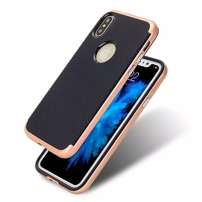 Protective Case Hybrid Carbon Silicone Case Cover Case Back Cover Bumper • £9.59