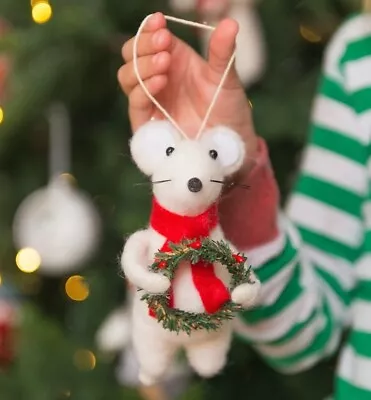 BUY 1 GET 1 FREE - Mouse With Wreath Christmas Tree Ornament • $6