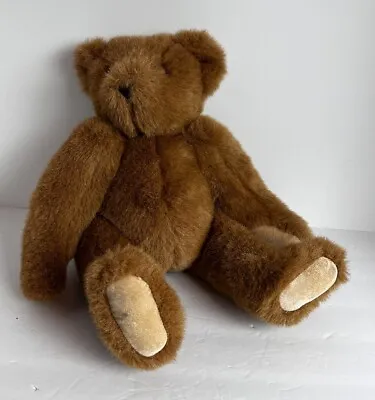 The Vermont Teddy Bear Company! Brown Teddy Jointed 16” Plush Bear USA • $9.99