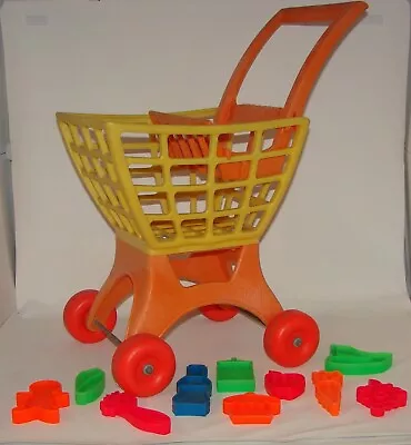 Vintage MATTEL 1972 Tuff Stuff Shopping Cart W/ 10 Pcs Food • $39.99