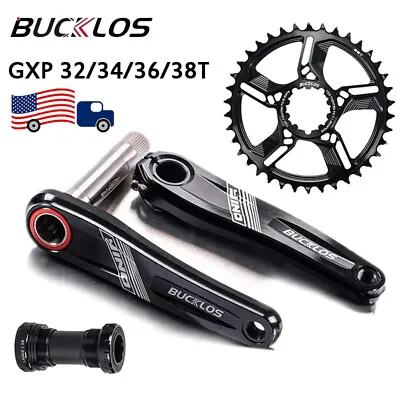 BUCKLOS MTB GXP Crankset BB 32/34/36/38T Chainring Narrow Wide 170mm/175mm Crank • $17.48