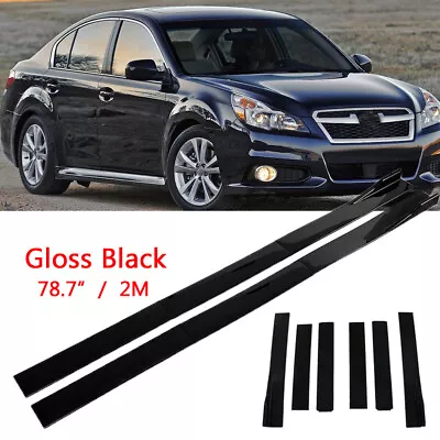 For Subaru Legacy 2002-2024 Side Skirts Extension Lip Splitter Glossy Black • $46.95