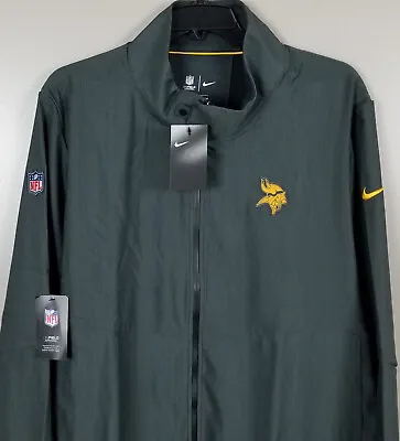 Nike Minnesota Vikings Nfl Team-issued Track Jacket Grey Rare New (size 2xl) • $58.49