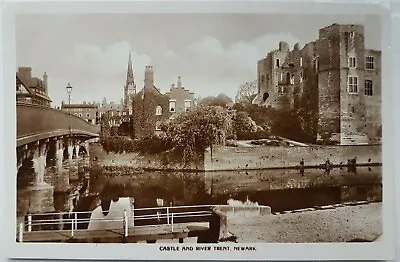 £3 • Buy Castle And River Trent, Newark. Real Photo. Postcard.