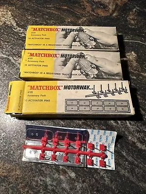 Matchbox Motorway Accessory 3 Packs 6101 Activator Pins Full Box Of 10 NOS • $25.99