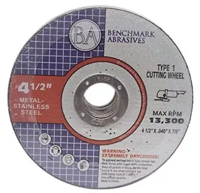 Benchmark Abrasives 4-1/2  Quality Thin Cut Off Wheel Metal & Stainless  • $28.99