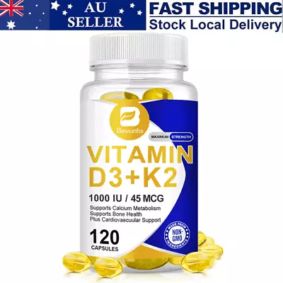 120 Tablets - Vitamin D3 1000IU And K2 MK-7 450mcg - Immune Support Wellness • $23.99