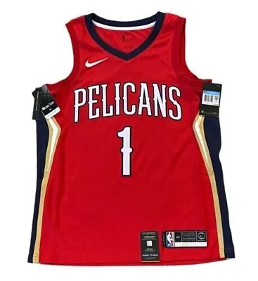 Men’s Nike NBA New Orleans Pelicans Zion Williamson Swingman Jersey Sz M 44 Red • $54.99