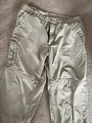 Men's Craghoppers Convertable Beige Zip Off Cargo Wallking Trousers W36 Long • £5.99