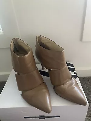 Nine West Beige Heels / Boots - Size 7.5 • $30