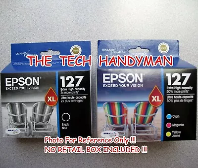 4-pack Epson Genuine 127 Black & Color Ink (no Retail Box) Workforce 630 633 635 • $56.88