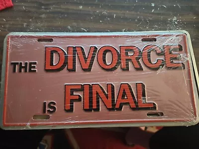 The Divorce Is Final Vintage 1990s License Plate  • $15