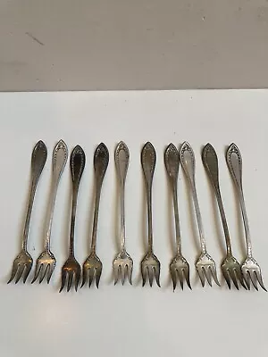 10 Vintage Cocktail Fork Set Some Tarnished • $30