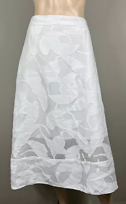 Veronika Maine White A-Line Skirt - Size 14 • $35