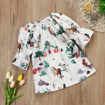 Kids Toddler Baby Girl Christmas Dress Xmas Party Clothes 1.5/2/3/4/5 Years Gift • £9.17