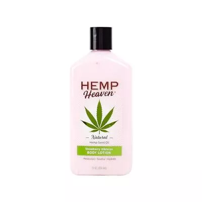 Hemp Heaven Natural Hemp Seed Oil Body Lotion (12 Ounces) - Strawberry Hibiscus • $13.99