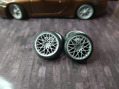 1/24 Set Rotiform BLQ Wheels Tires Brake Discs For Diorama Or Diecast UNPAINTED • £8