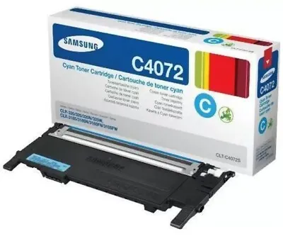 Genuine Samsung CLT-C4072S Cyan Toner Cartridge CLP320 325 3185 New • £28