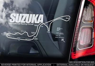 Suzuka - F1 Car Window Sticker - Circuit Track Sign Decal Formula 1 • £3.99