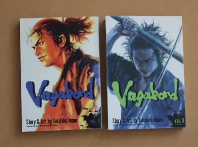 $75 • Buy Vagabond Volume 3 And 4 English Manga Takehiko Inoue Rare Single Volume Lot
