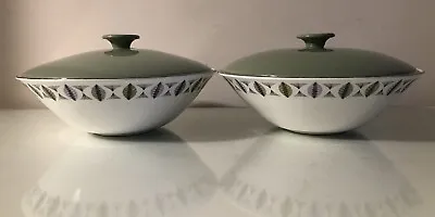 Ridgway White Mist Fanfare Tureen/ Vegetable Dish X 2 With Lids. • £8