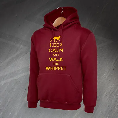 Whippet Dog Hoodie Keep Calm And Walk The Whippet Dog Walker Cherry Red - Large • £15
