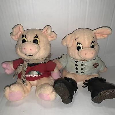 Vintage Harley Davidson Plush Pig  Racer  1997 Stuffed Animal Beanie With Tag • $25