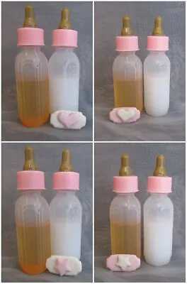 £11.38 • Buy Reborn Baby Pink MICRO Preemie Magnetic Pacifier Fake Milk And Juice Bottles