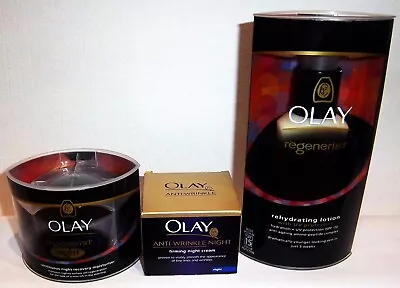 Olay Regenerist Night + Regenerist Rehydrating Lotion + Firming Night Cream New • $53.17