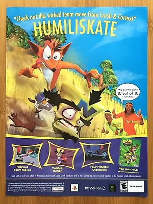 2004 Crash Twinsanity PS2 Playstation 2 Xbox Print Ad/Poster Official Bandicoot • £18.81