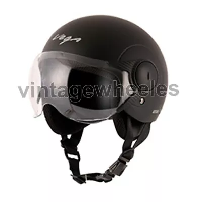 Vega Atom Dull Black Open Face Helmet • $95.59