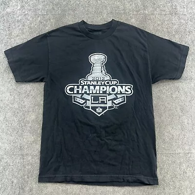 Reebok LA Kings Shirt Mens Medium Black 2012 Stanley Cup Champions Graphic Logo • $9.95