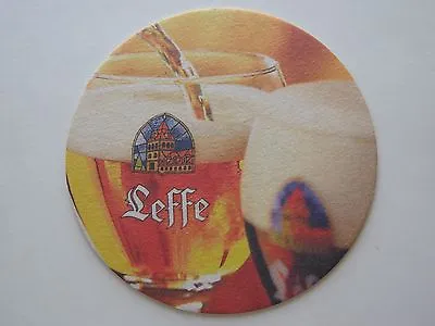 Beer Bar Pub Coaster: LEFFE Biere D'Abbaye Belge Blonde Ale ~ Leuven BELGIUM • $16.35