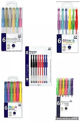 £3.14 • Buy Gel Pens Glitter Scented Neon Metallic Pearlised Rainbow Pastel PenSet Color Ink