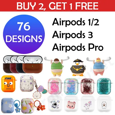 $15 • Buy Airpods 1 2 3 Pro Case Shockproof Cute Silicone Leather Skin Gel Cover 4 Apple